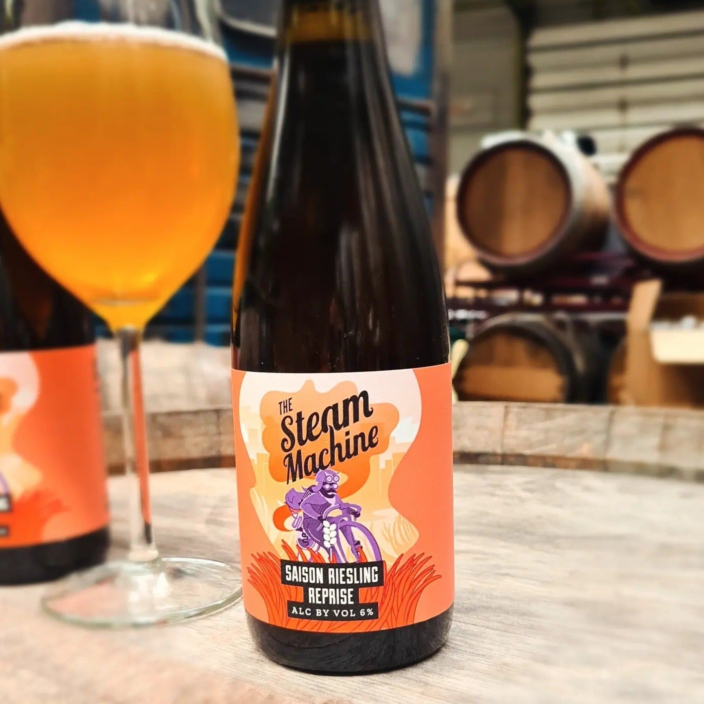 "Saison Riesling Reprise" White Wine Barrel Aged Saison 6% 375ml Bottle